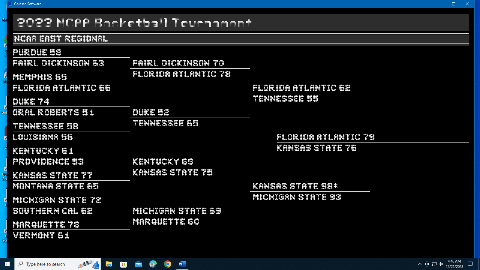 Sports Tournament Bracket Grids